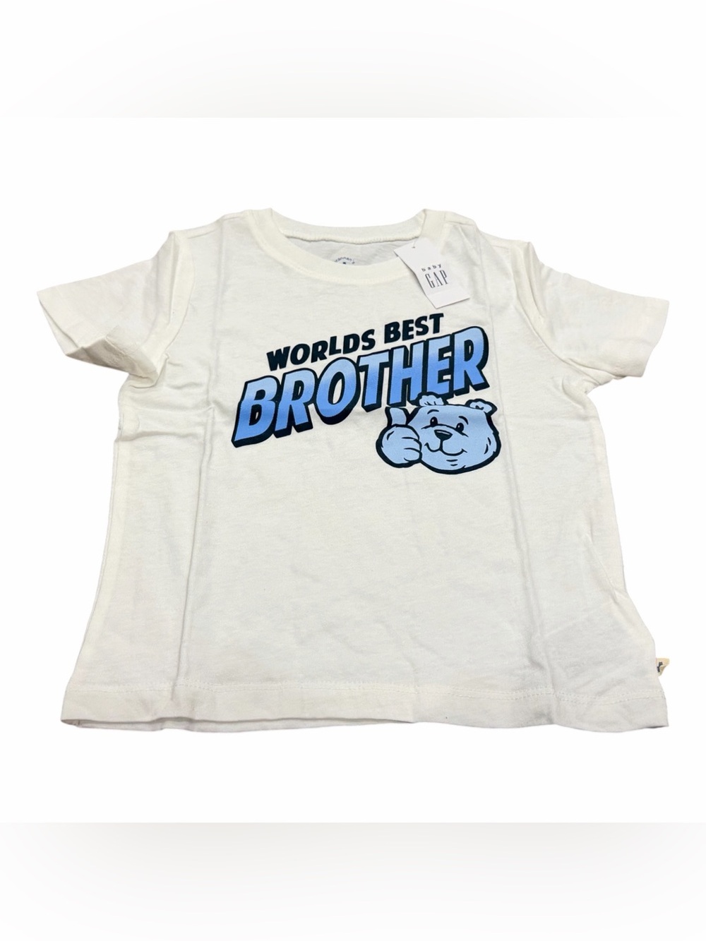 Gap Boys Brother T-Shirt, Short Sleeve, White, NEW
